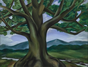  Precisionism Oil Painting - The Royal Oak of Tennessee Georgia Okeeffe American modernism Precisionism